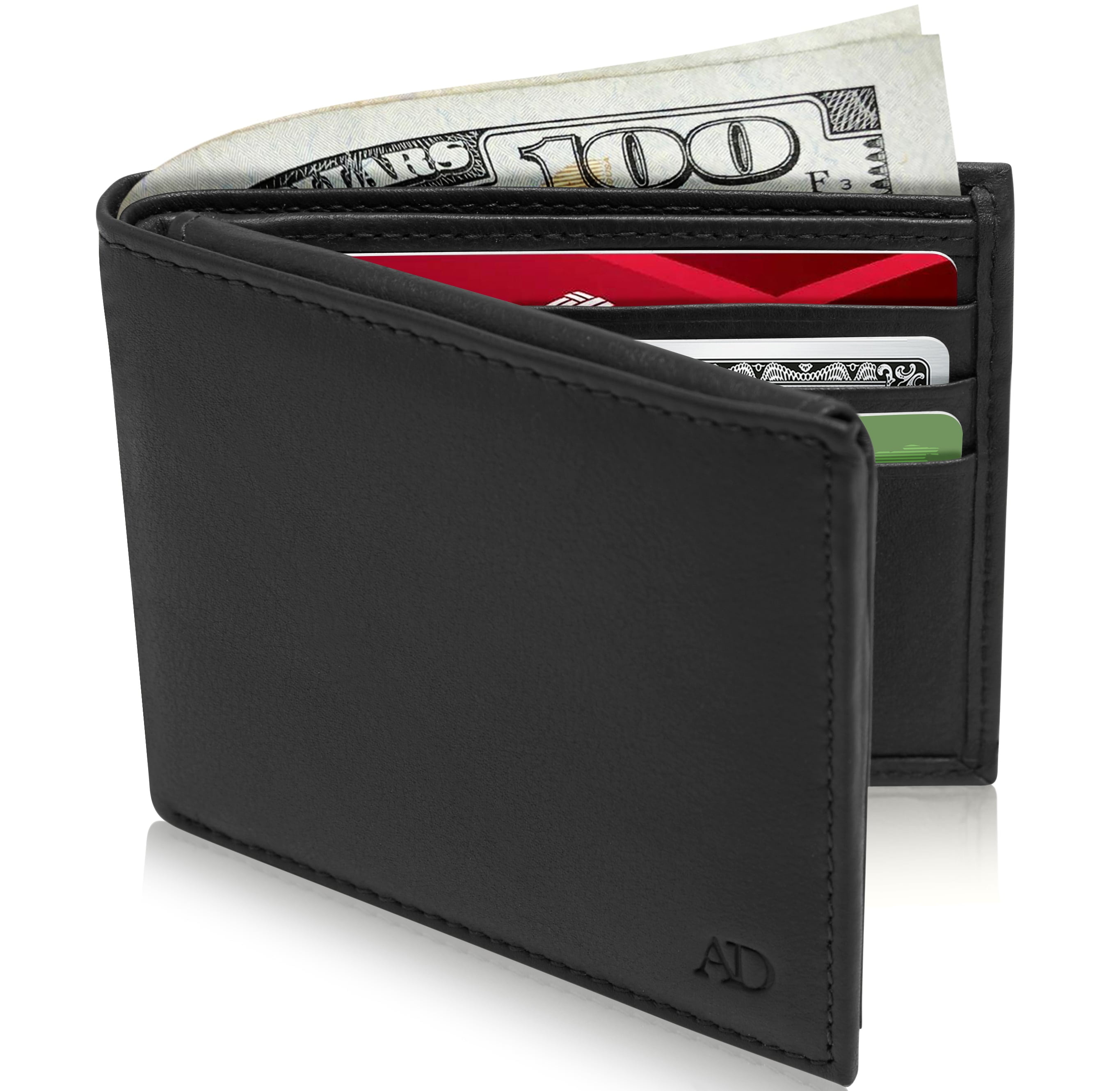 George Men's Milled Zip Around Wallet With Extra Pocket 
