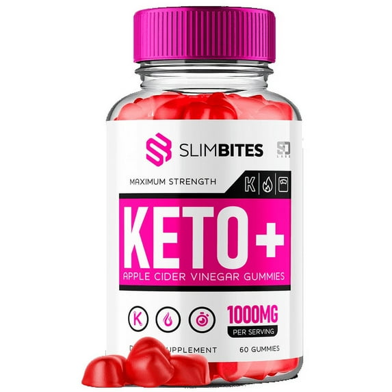 Slim Bites Keto ACV Gummies - Apple Cider Vinegar Supplement for Energy & Focus - Dietary Supplement Gummies with Apple Cider Vinegar Folate Vitamin B12 B6 Beet Root (60 Gummies)