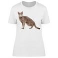 thumbnail image 1 of Slim Blue Russian Cat T-Shirt Women -Image by Shutterstock, Female Small, 1 of 2