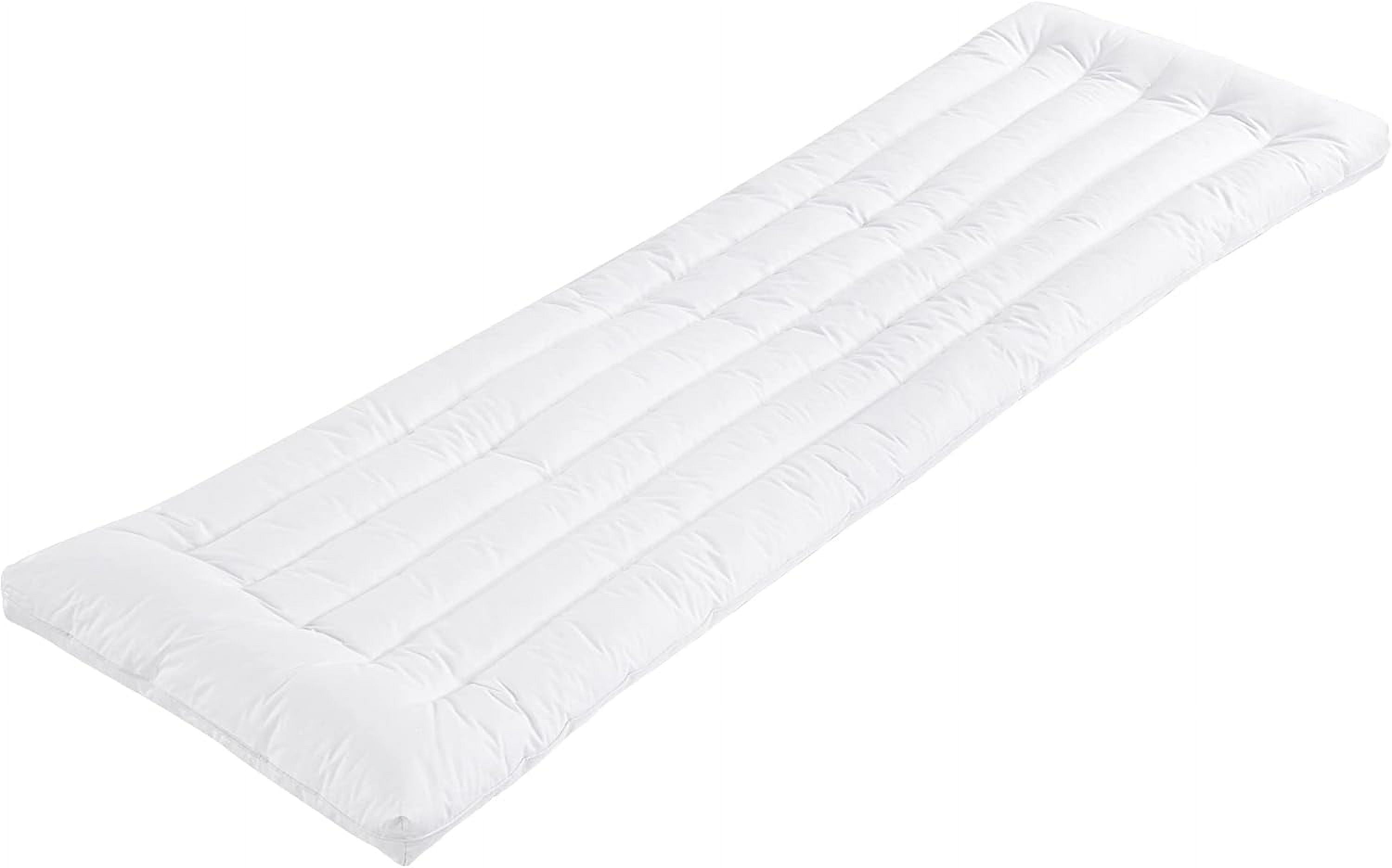 Slim Body Pillow for Adult Stomach Sleeper Bed Pillows for Sleeping with Cotton Cover, White