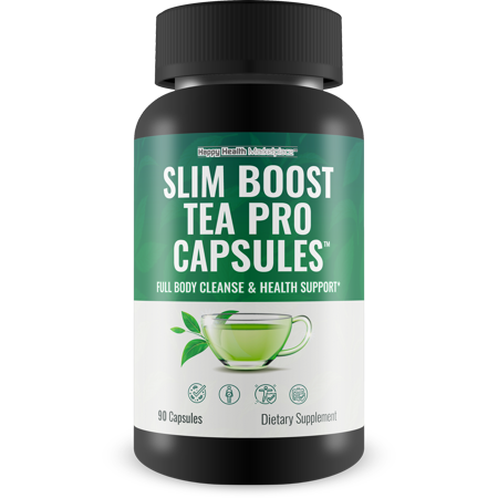 Slim Boost Tea Pro Capsules - Our Best Gentle Full Body Cleanse & Health Support - Lymphatic Cleanse Immune Support Supplement - Full Body Cleanse Detox Mild Colon Cleanse Pills Natural Colon Cleanse