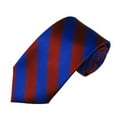thumbnail image 1 of Slim Burgundy and Royal Blue College Stripe Woven Tie, 1 of 2