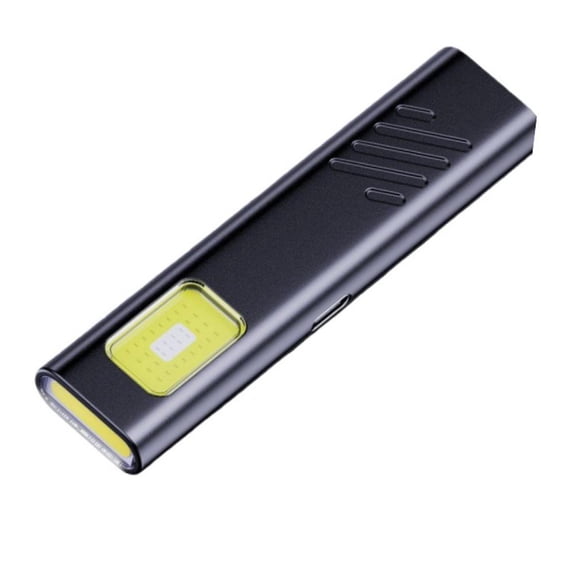 Slim COB LED Flashlight with Clip, Magnetic Base, Red/Blue Warning Light, USB Rechargeable, 800 Lumens, Portable Work Light for Outdoor Camping Repair
