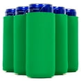 thumbnail image 1 of Slim Can Cooler Sleeves, Kelly Green Skinny 12 oz Tall Neoprene 4mm Thickness - Set of 6, 1 of 30