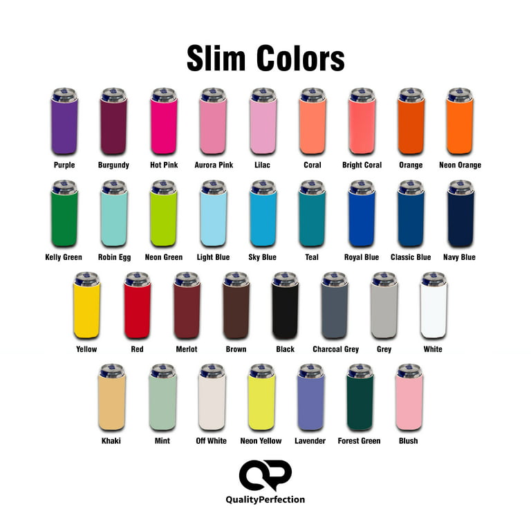 Slim Can Cooler Sleeves, Premium 4mm Skinny Can Coolers Neoprene