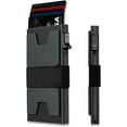 thumbnail image 1 of Slim Card Holder, Minimalist Pop Up Wallet for Men | RFID Blocking, Cash Band, 12+ Cards Storage (Black), 1 of 7
