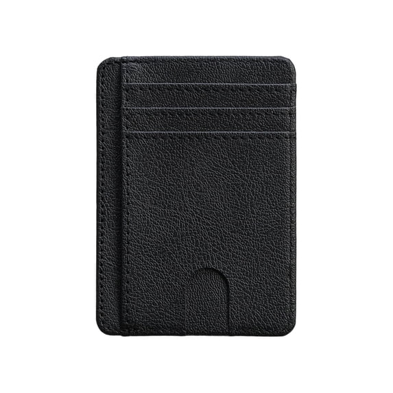 Slim Card Holder, RFID Blocking ID Case, Bank Card Wallet, Anti-Demagnetization Credit Card Sleeve, Minimalist Travel Organizer Black
