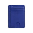 thumbnail image 1 of Slim Card Holder, RFID Blocking ID Case, Bank Card Wallet, Anti-Demagnetization Credit Card Sleeve, Minimalist Travel Organizer Blue, 1 of 5