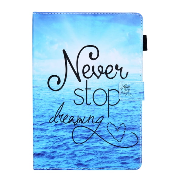 Slim Case for All-New Amazon Fire HD 8 2020/HD 8 Plus Tablet (10th Generation - 2020 Release) - Allytech Protective PU Leather Multi-Angle Stand Auto Sleep/Wake Flip Cover Case,Never Stop