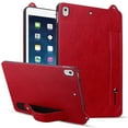 thumbnail image 1 of Slim Case for Apple iPad 6th 5th Generation/ iPad Air 1 2, PU Leather Lightweight Hand Strap Stand Feature Drop Protection Back Cover for iPad 9.7" 2018/2017/ iPad Air 1st 2nd Gen, Red, 1 of 7