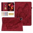 thumbnail image 1 of Slim Case for Apple iPad Pro 11 2022/2021/2020/2018 4th 3rd 2nd 1st Gen, iPad Air 4 5 Case 10.9", iPad Air 11-inch 2024 2025 M3 M2 Case, Butterfly Embossed Stand Smart Cover Auto Sleep Wake,Red, 1 of 10