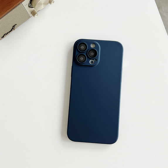 Slim Case for Apple iPhone 13, with Camera Lens Screen Protector Anti-Scratch Drop Protection Shock Resistant Lightweight Rugged Bumper Phone Case for iPhone 13, Darkblue