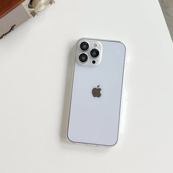 Allytechgroup Camera Lens Screen Protector Bumper Back Cover Cell Phone Case for Apple iPhone 13, Silver