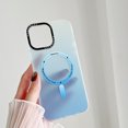 thumbnail image 1 of Slim Case for Apple iPhone 15 6.1",MagSafe Translucent Gradient Phone Shell [Support Wireless Charging],Magnetic Anti-Scratch Shockproof Frosted Cover for iPhone 15 - Blue, 1 of 10