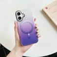 thumbnail image 1 of Slim Case for Apple iPhone 16 6.1",MagSafe Translucent Gradient Phone Shell [Support Wireless Charging],Magnetic Anti-Scratch Shockproof Frosted Cover for iPhone 16 - Purple, 1 of 7