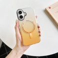 thumbnail image 1 of Slim Case for Apple iPhone 16 6.1",MagSafe Translucent Gradient Phone Shell [Support Wireless Charging],Magnetic Anti-Scratch Shockproof Frosted Cover for iPhone 16 - Orange, 1 of 7