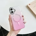 thumbnail image 1 of Slim Case for Apple iPhone 16 Plus 6.7",MagSafe Translucent Gradient Phone Shell [Support Wireless Charging],Magnetic Anti-Scratch Shockproof Frosted Cover for iPhone 16 Plus - Pink, 1 of 7