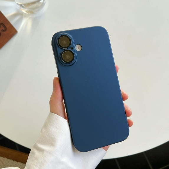 Slim Case for Apple iPhone 16 Plus, with Camera Lens Screen Protector Anti-Scratch Drop Protection Shock Resistant Lightweight Rugged Bumper Phone Case for iPhone 16 Plus, Darkblue
