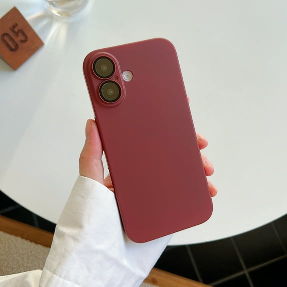 Slim Case for Apple iPhone 16 Pro Max, with Camera Lens Screen Protector Anti-Scratch Drop Protection Shock Resistant Lightweight Rugged Bumper Phone Case for iPhone 16 Pro Max, Wine