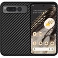 thumbnail image 1 of Slim Case for Google Pixel Fold Case Carbon Fiber Lightweight Ultra Slim Fit Anti-Slip Anti-Scratch Shockproof Protective Case, Supports Wireless Charging, Black, 1 of 8
