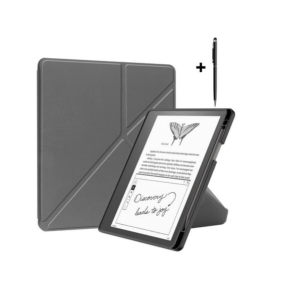 Slim Case for Kindle Scribe 10.2 inch 2022 Released - Premium Leather Case Protective Smart Folio Shell Cover with Pen Holder, Auto Wake/Sleep, Multi-Viewing Angles, Stylus Pen