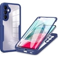 thumbnail image 1 of Slim Case for Samsung Galaxy A24 4G with Screen Protector, Full Body Clear Soft TPU Rugged Bumper Case Shockproof Phone Cover for Samsung Galaxy A24 4G QC Blue, 1 of 10
