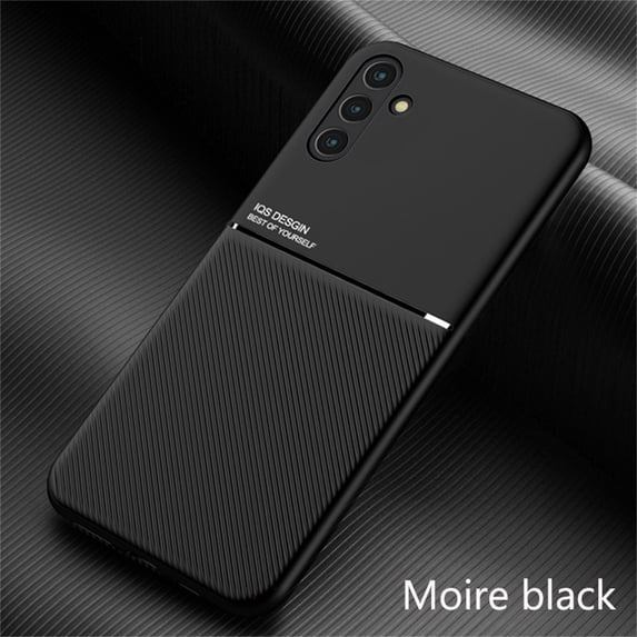 Slim Case for Samsung Galaxy A34 5G, Military-Grade Shockproof Protection Anti-Slip & Non-Fingerprint Phone Cover with Magnetic Metal Plate Support for Car Mount for Samsung Galaxy A34 5G, Black