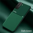 thumbnail image 1 of Slim Case for Samsung Galaxy S22 Plus, Rugged PC Soft Silicone Military Grade Shockproof Anti-Slip Non-Fingerprints Cover, Magnetic Metal Plate Match with Car Mount Lens Protection Case, Green, 1 of 8