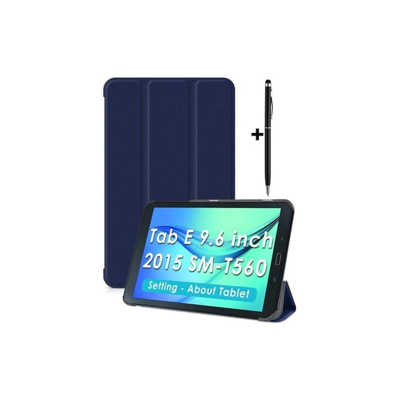 Slim Case for Samsung Galaxy Tab E 9.6 inch - Ultra Lightweight Protective Stand Cover for Galaxy Tab E Wi-Fi/Tab E Nook/Tab E Verizon 9.6 Inch Tablet Model SM-T560/T561/T565/T567V, Blue