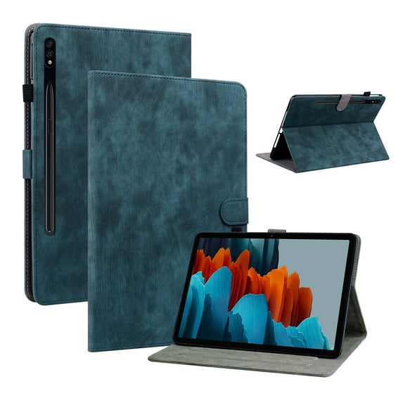 Slim Case for Samsung Galaxy Tab S8 2022/Tab S7 2020 11 inch (Model SM-X700/X706/T870/T875) with Built-in S Pen Holder, Soft TPU Magnetic Stand Folio Case Cover for Tab S8/S7,Darkblue