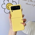 thumbnail image 1 of Slim Case for Samsung Galaxy Z Flip 4, Luxury Liquid Silicone Hard [Military Grade Shockproof] Hybrid Soft TPU & Hard PC Drop-Proof Anti-Scratch Grip Cover For Samsung Galaxy Z Flip 4,Yellow, 1 of 9
