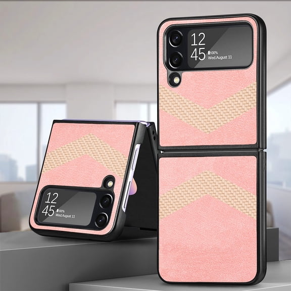 Slim Case for Samsung Galaxy Z Flip 4, Ultra Thin Lightweight Samsung Galaxy Flip Z 4 Case, Non-Slip Texture Anti-fingerprint Folding Case for Samsung Galaxy Z Flip 4 5G - Pink
