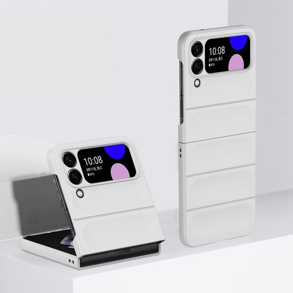 Slim Case for Samsung Galaxy Z Flip 6, Shockproof Anti-Scratch Drop Protection Lightweight Flip Colorful Classic PC Protective Phone Case Cover for Samsung Galaxy Z Flip 6, White