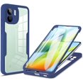 thumbnail image 1 of Slim Case for Xiaomi Redmi A1+ Plus (Not A1) with Screen Protector, Full Body Clear Soft TPU Rugged Bumper Case Shockproof Phone Cover for Xiaomi Redmi A1 Plus QC Blue, 1 of 10