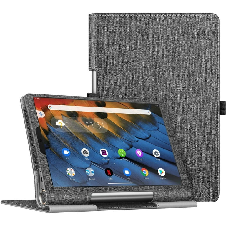 Slim Case for Lenovo Yoga Smart Tab 10.1 (YT-X705F), Premium Vegan Leather  Folio Smart Stand Protective Cover with Auto Sleep/Wake