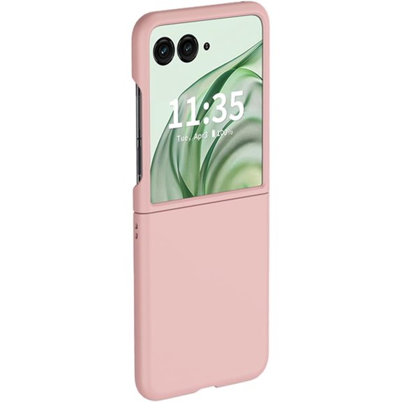 Slim Case for Motorola Razr Plus 2024, Ultra Thin Matte Hard PC Texture Scratch-Resistant Protective Case for Moto Razr Plus 2024 (Pink)