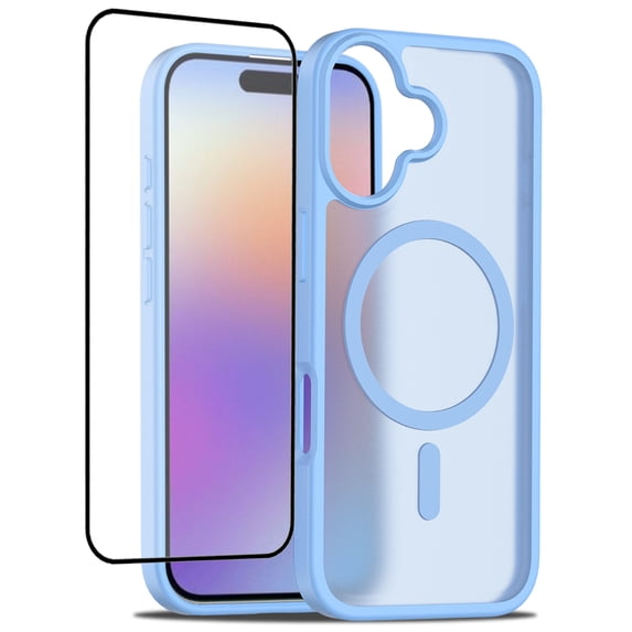 Slim Case for iPhone 17,Shockproof Magnetic Cover Full Covered Camera Protection Slim Drop Proof Durable Protective Cases - Blue