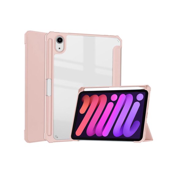 Slim Case for iPad Mini 6 2021 8.3 inch with Pencil Holder Shockproof Cover Clear Transparent Back Shell, Auto Wake/Sleep for iPad 6th Generation 8.3 Inch