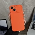 thumbnail image 1 of Slim Case for iPhone 15, 2MM Camera Lens Sliding Design Sleek Candy Colors Protective Cover with Military Grade Soft Lining Silicone Skin-Friendly Shockproof Case, Orange, 1 of 9