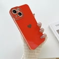 thumbnail image 1 of Slim Case for iPhone 15 Plus, Electroplated Hearts Pattern Lightweight Shockproof Phone Cover for Women Girls, Lens Protection Drop Resistant Case for iPhone 15 Plus, Red, 1 of 8