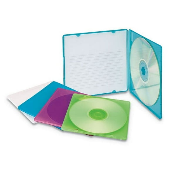 Slim Cd Case, Assorted Colors, 10/pack | Bundle of 2 Packs