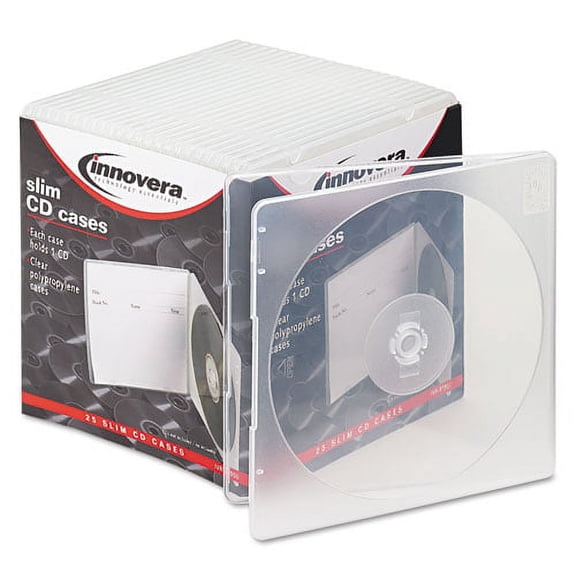 Slim Cd Case, Clear, 25/pack | Bundle of 2 Packs