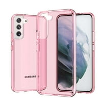 Slim Clear Case for Samsung Galaxy S21 FE, High-Transparency Military Grade Soft Silicone Shockproof Drop Resistant Non-Yellowing Anti-Scratches Lens Protection Thin Fit Case, Pink