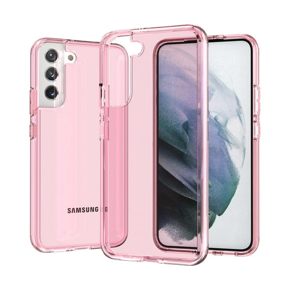 Slim Clear Case for Samsung Galaxy S22 Plus, High-Transparency Military Grade Soft Silicone Shockproof Drop Resistant Non-Yellowing Anti-Scratches Lens Protection Thin Fit Case, Pink