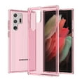 thumbnail image 1 of Slim Clear Case for Samsung Galaxy S22 Ultra, High-Transparency Military Grade Soft Silicone Shockproof Drop Resistant Non-Yellowing Anti-Scratches Lens Protection Thin Fit Case, Pink, 1 of 8