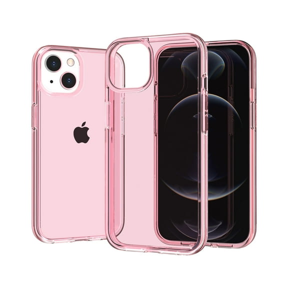 Slim Clear Case for iPhone 14 Plus, High-Transparency Military Grade Soft Silicone Shockproof Drop Resistant Non-Yellowing Anti-Scratches Lens Protection Thin Fit Case for iPhone 14 Plus, Pink