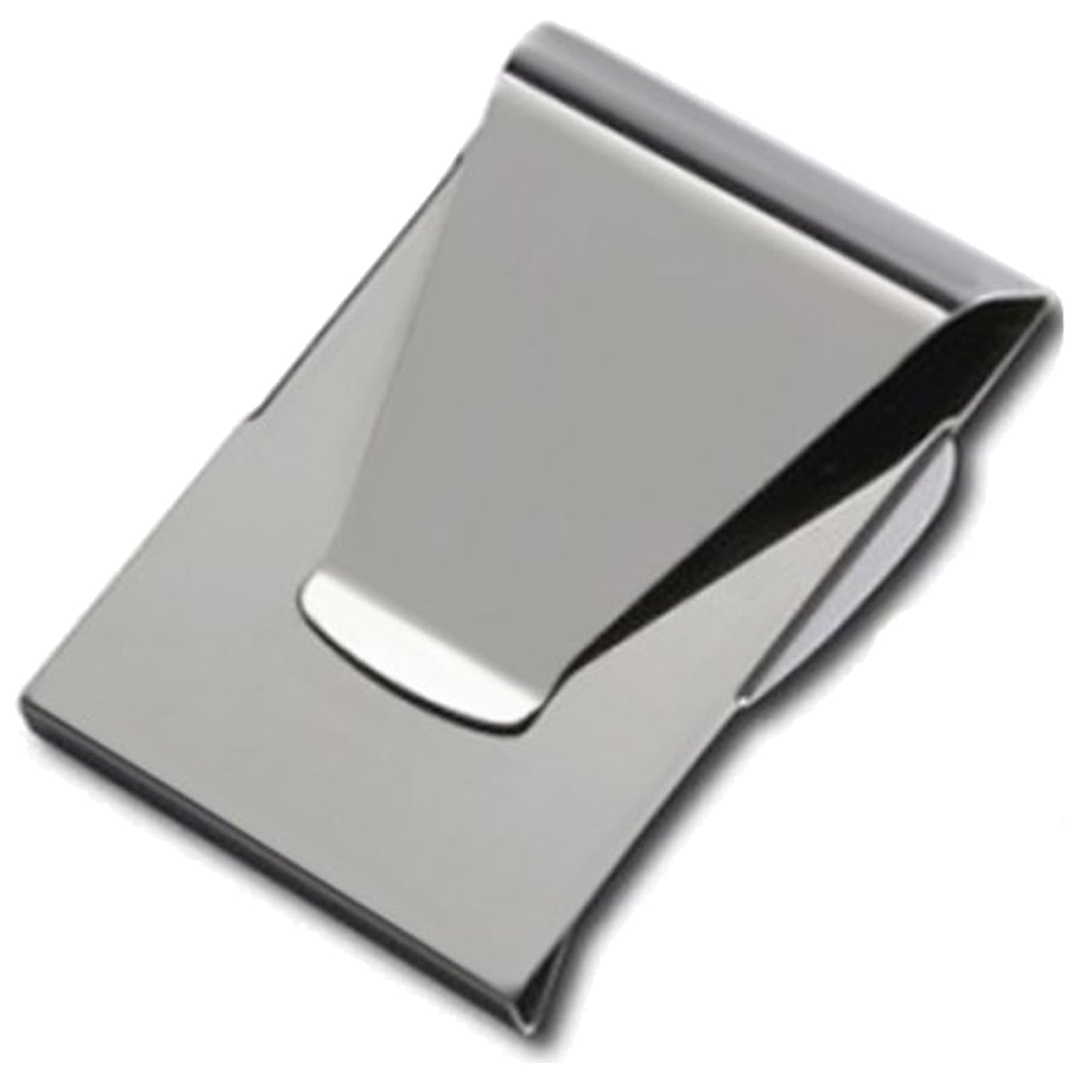 Slim Clip -Double Sided Money Clip Sleek Slim Sporty Design Stainless Steel  Unisex- Chrome One Size 