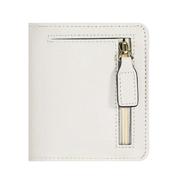 Slim Compact RFID Protection Women's Bifold Wallet-White