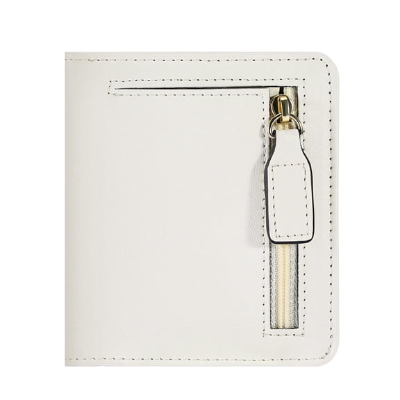 Slim Compact RFID Protection Women's Bifold Wallet-White