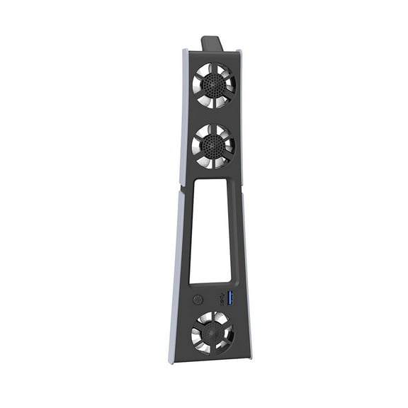 Slim Cooling Fan for PS5 Compact Design, 2-Speed Control, Blue LED Lights, USB3.0 Hub
